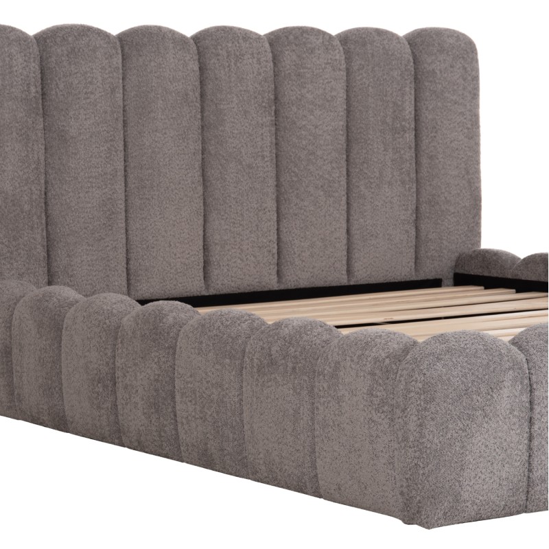 DOUBLE BED MARIUS FK759.01 GREY CHENILLE FABRIC--FOR MATTRESS 160x200cm. DOUBLE BED MARIUS FK759.01 GREY CHENILLE FABRIC--FOR MATTRESS 160x200cm.