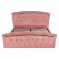 BED WITH MATTRESS & STORAGE SPACE ODELIA FK10806.02 DUSTY PINK VELVET--FOR 160x200cm. BED WITH MATTRESS & STORAGE SPACE ODELIA FK10806.02 DUSTY PINK VELVET--FOR 160x200cm.