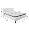 BED WITH MATTRESS BECCA FK10803.01 WHITE PU--FOR MATTRESS 150x200cm BED WITH MATTRESS BECCA FK10803.01 WHITE PU--FOR MATTRESS 150x200cm
