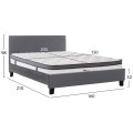 BED WITH MATTRESS BECCA FK10803.11 GREY FABRIC--FOR MATTRESS 150x200cm BED WITH MATTRESS BECCA FK10803.11 GREY FABRIC--FOR MATTRESS 150x200cm