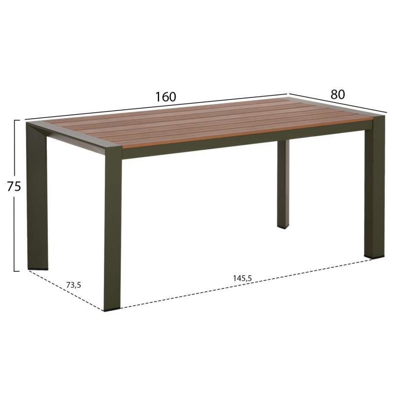 OUTDOOR DINING SET 5PCS HILLIARD FK10998.07 OLIVE GREEN ALUMINUM-POLYWOOD OUTDOOR DINING SET 5PCS HILLIARD FK10998.07 OLIVE GREEN ALUMINUM-POLYWOOD
