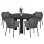OUTDOOR DINING SET 5PCS SHANKS FK11002.01 ALUMINUM & OLEFIN CUSHION COVERS---GREY