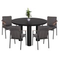 OUTDOOR DINING SET 5PCS SENTI FK11003.01 ALUMINUM & OLEFIN CUSHION COVERS---GREY OUTDOOR DINING SET 5PCS SENTI FK11003.01 ALUMINUM & OLEFIN CUSHION COVERS---GREY