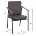 OUTDOOR DINING SET 5PCS SENTI FK11003.01 ALUMINUM & OLEFIN CUSHION COVERS---GREY OUTDOOR DINING SET 5PCS SENTI FK11003.01 ALUMINUM & OLEFIN CUSHION COVERS---GREY