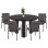 OUTDOOR DINING SET 5PCS SENTI FK11003.01 ALUMINUM & OLEFIN CUSHION COVERS---GREY